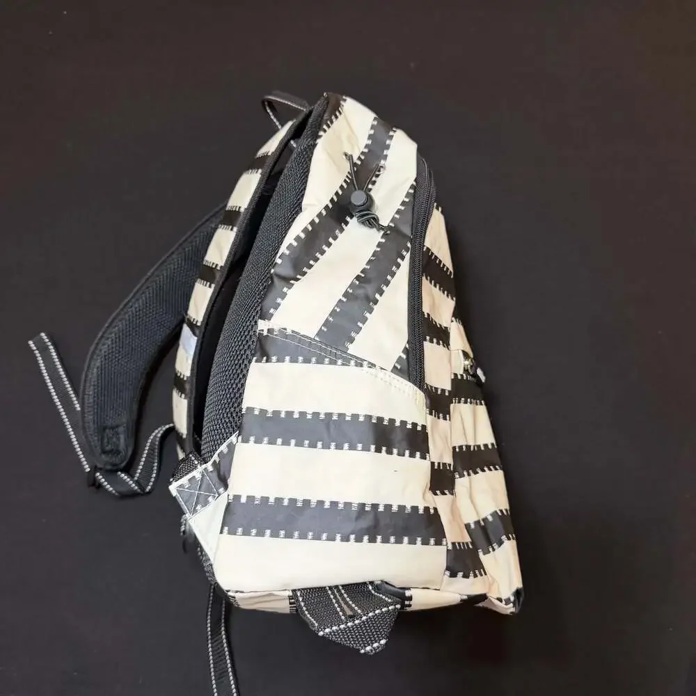 Scout Pack Leader Black & WhiteStriped Nylon Lightweight Backpack